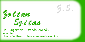 zoltan szitas business card